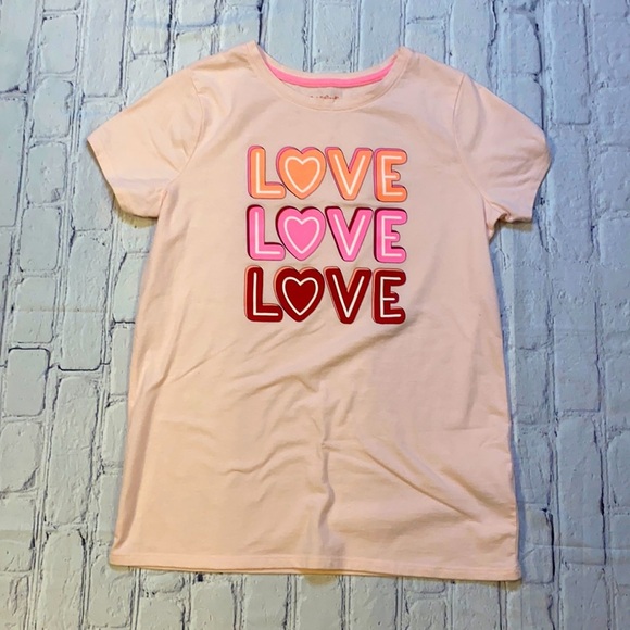 Cat & Jack pink Love T-shirt - Picture 1 of 6